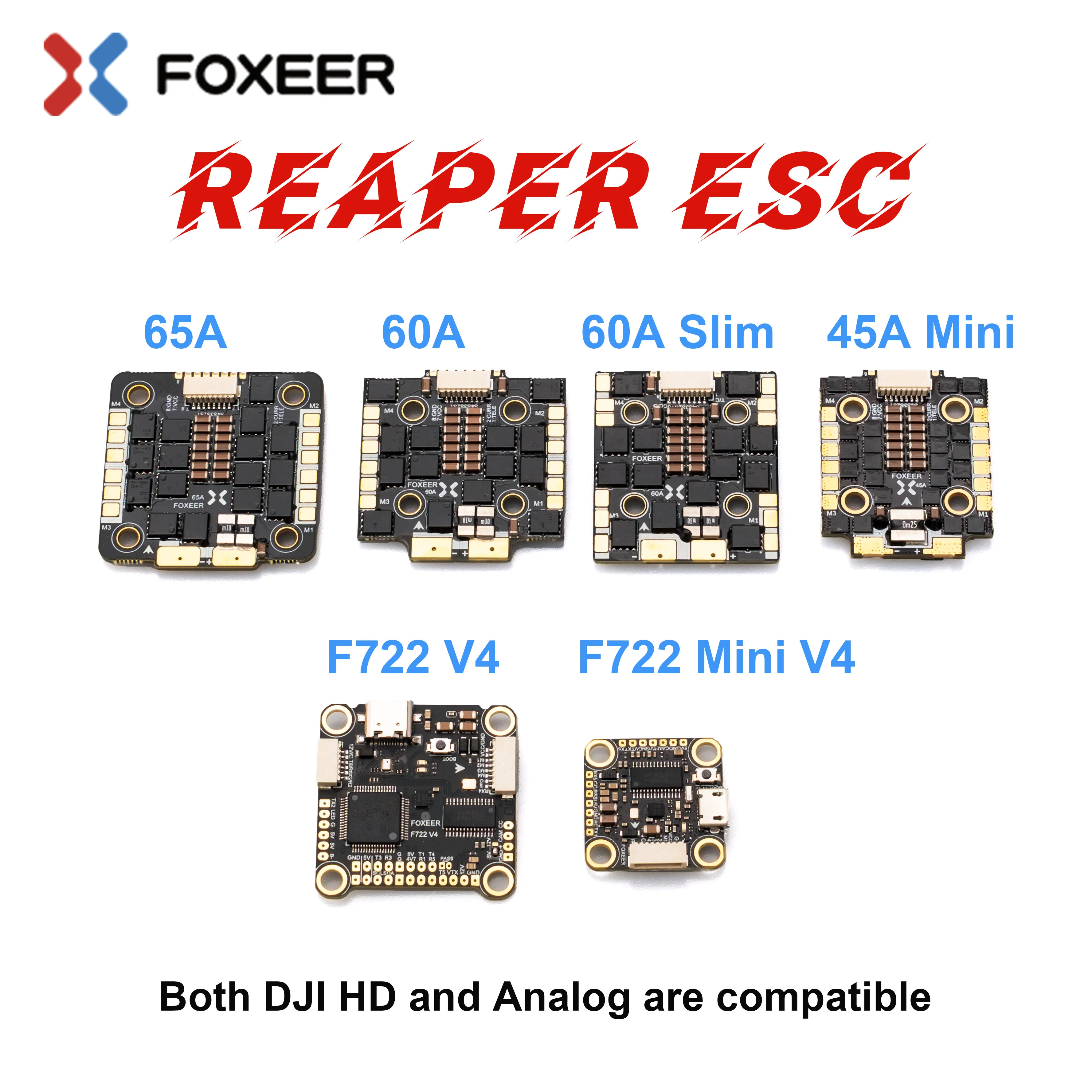 Foxeer Reaper F4 128K 45A 60A  - Foxeer Reaper F4 128K 65A Esc ulasan dan harga