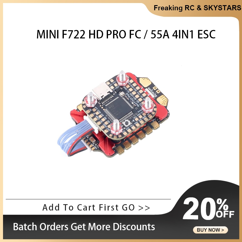 SKYSTARS 20×20 Mini Stack F722 - Foxeer Reaper F4 128K 65A Esc ulasan dan harga