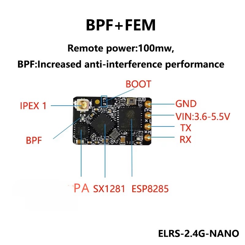 ELRS 2.4GHz NANO Receiver Expr - Radiomaster Ranger 2.4Ghz Elrs Module ulasan dan harga